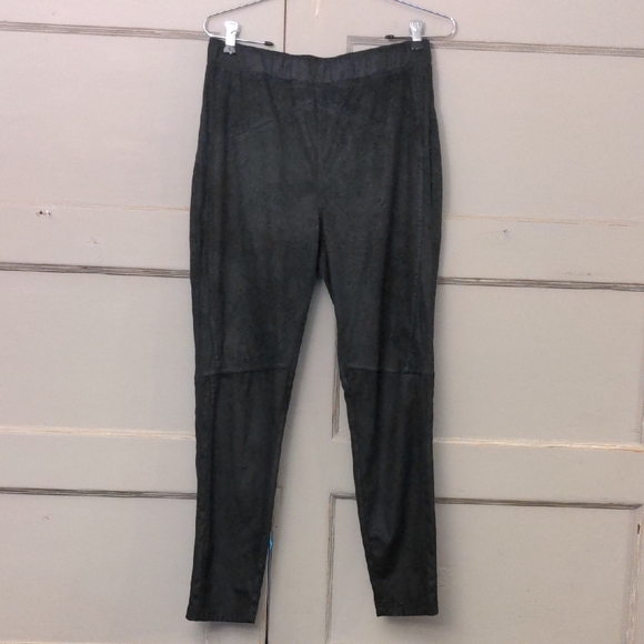 Free People Faux Suede Black Pants Leggings Size Medium Vegan Jegging - Picture 3 of 9
